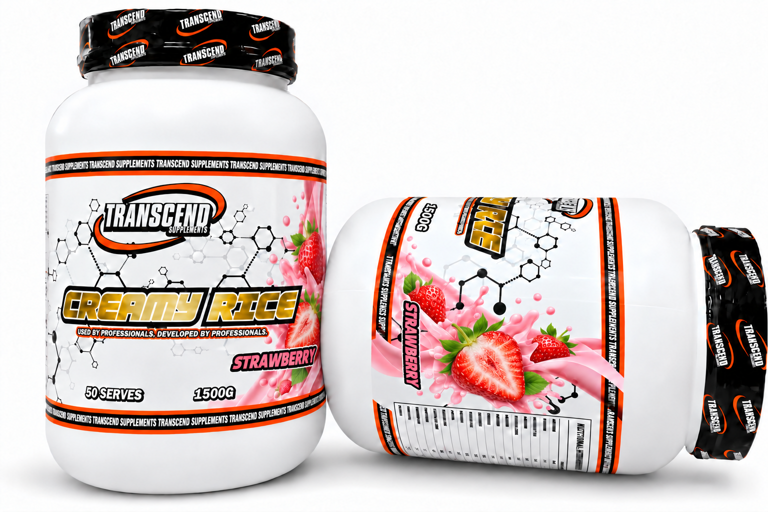 Transcend Supplements Creamy Rice Strawberry 1500g